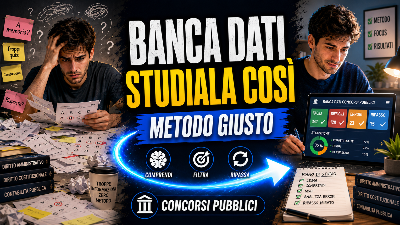 Banca dati concorsi pubblici: come studiarla senza memorizzare a caso